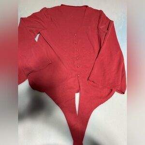 Red Wide Sleeve Tie Off Long Sleeve Bell sleeves